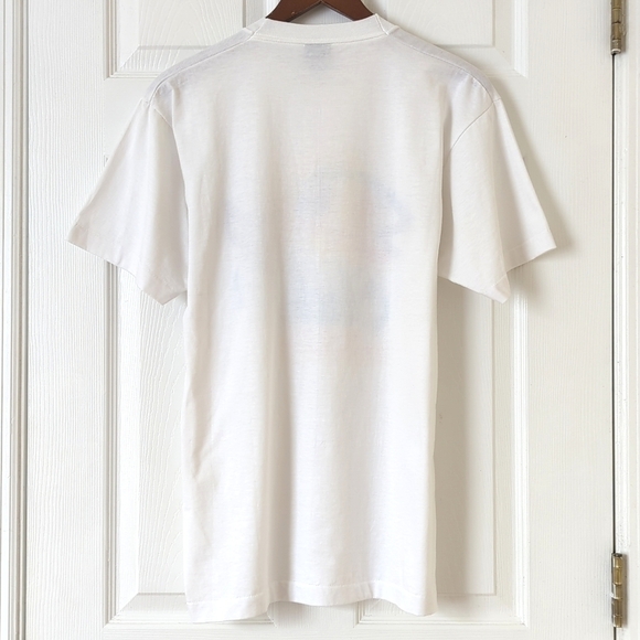 Screen Stars Best 80's Vintage Shells Florida Short Sleeve Crew T-shirt White L - Picture 8 of 9